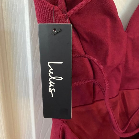 Lulus Believe in Love Strappy Back Skater Dress M NWT - Picture 8 of 11